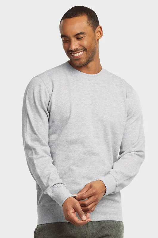 Classic Style ET|TU MEN'S LIGHTWEIGHT FLEECE SWEATSHIRTS (SWS1020E_H.GRY)