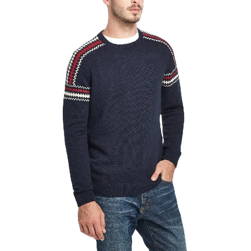 Fashion Classic Weatherproof Vintage Men's Ski Sweater Navy Size Medium
