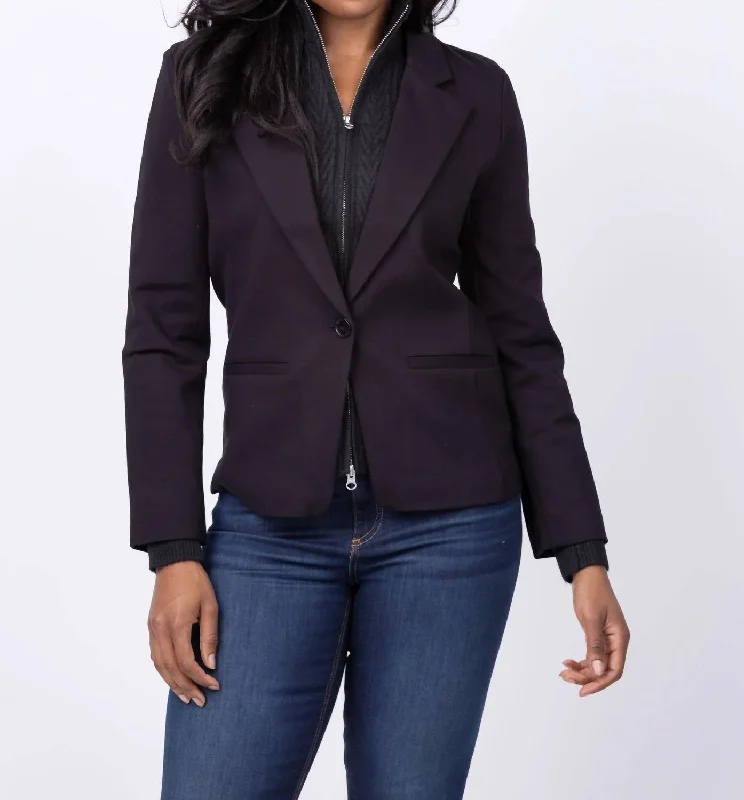 Relaxed Jackets Arlo Ponte Fairisle Track Bomber Jacket In Black