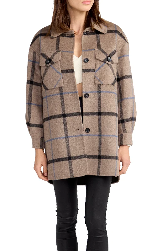 Noble And Elegant Back Together Belted Shacket