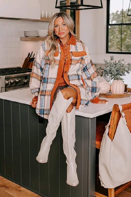Fresh And Natural Brown Sugar Smiles Plaid Jacket