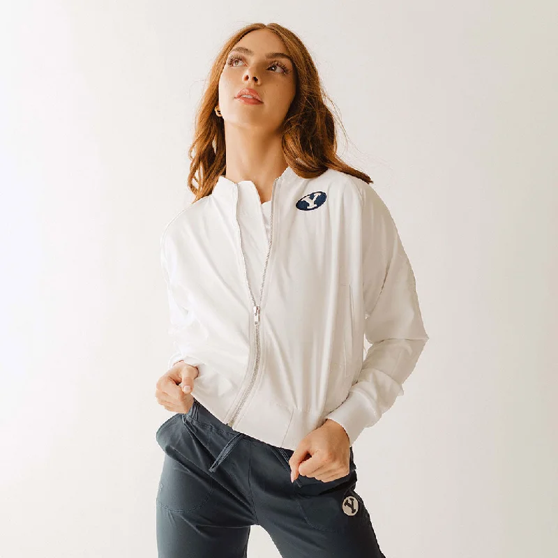Breezy Outfits BYU Bomber Jacket, White