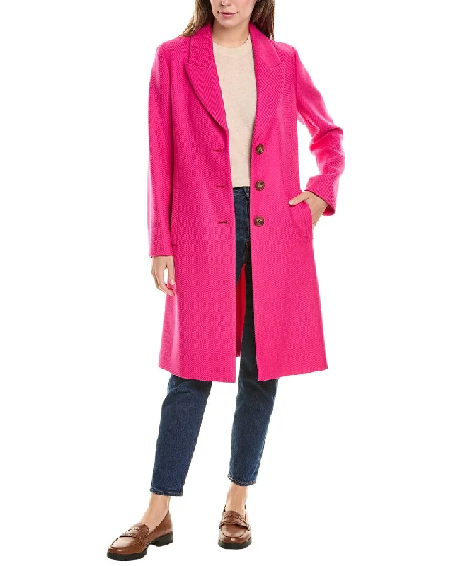 Perfect Tailoring Carolina Herrera Long Collared Wool Coat