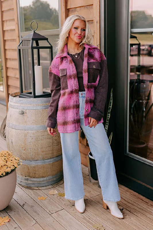 Cute Style Cooler Weather Wishes Plaid Jacket