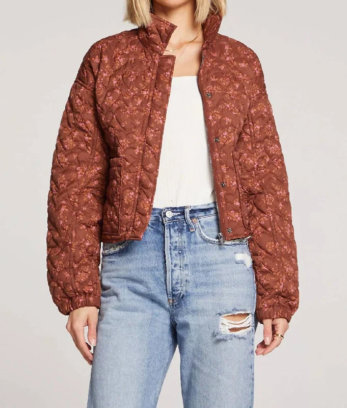 Easygoing Fashion Creston Jacket In Pecan Floral