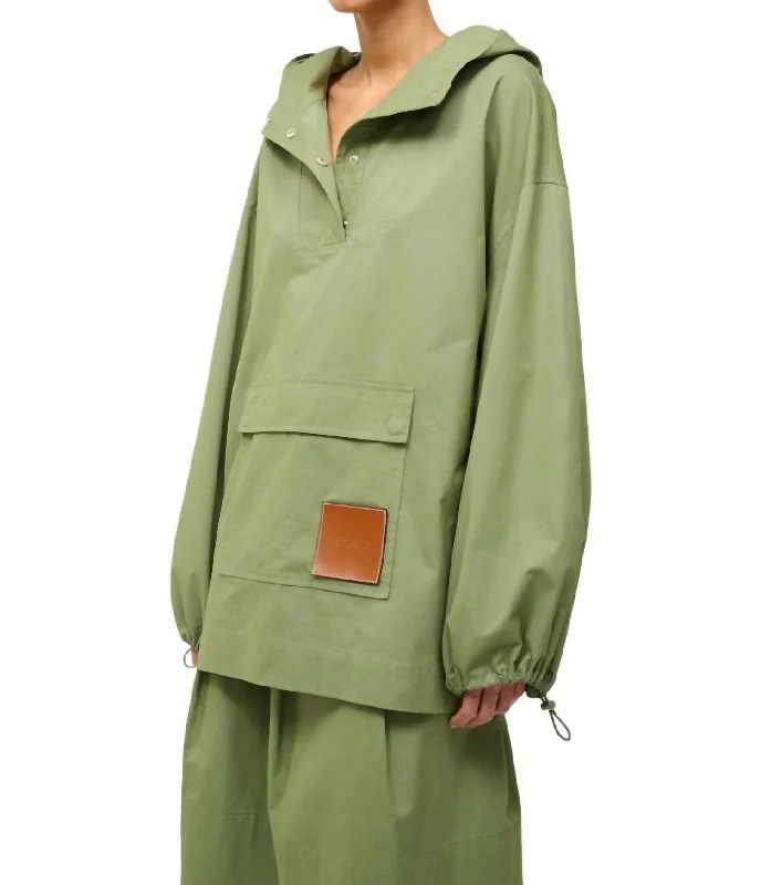 French Retro Deck Anorak In Moss