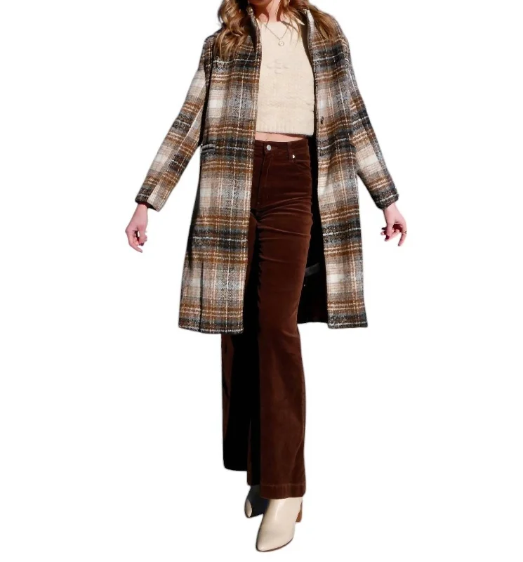 Versatile Outfits Delphi Plaid Coat In Multi