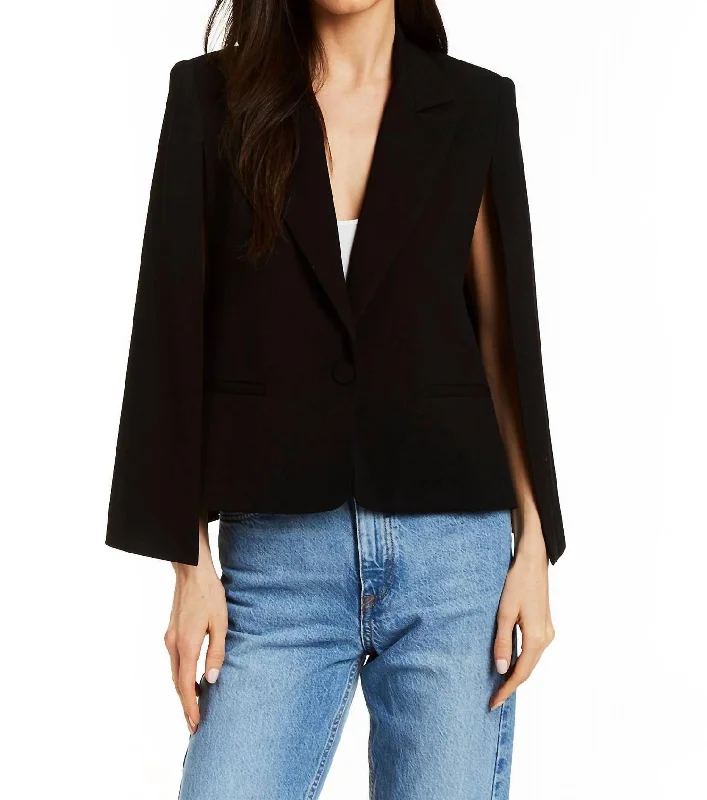 Fashionable Items Effie Blazer Cape In Black