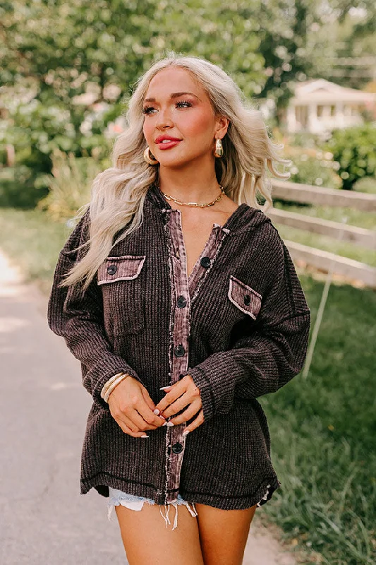 Customized Version Exceptionally Chic Waffle Knit Light Weight Jacket In Black