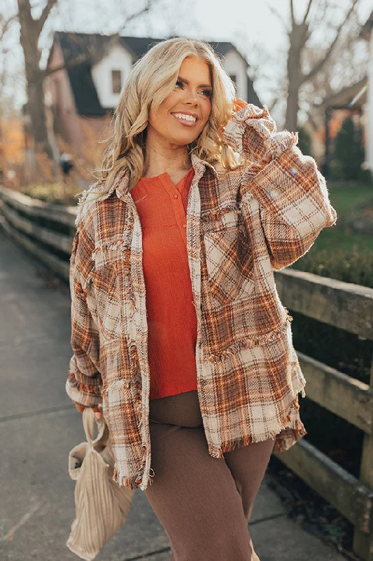 High-quality Fabrics Harvest Cheer Plaid Jacket In Birch