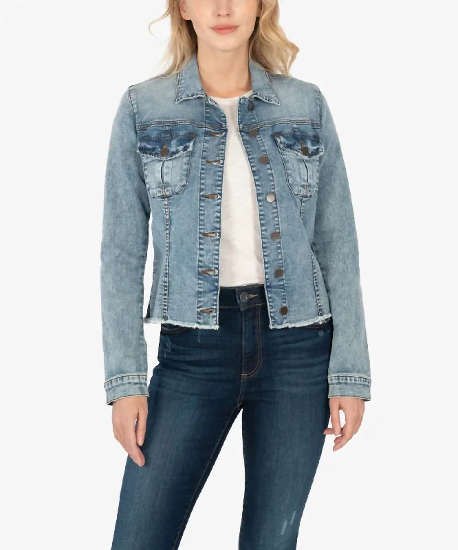 Versatile Items Kara Denim Jacket In Standard Wash