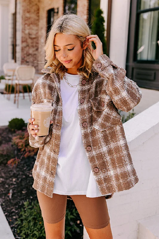 Personalized Clothing Market Square Lightweight Jacket in Mocha