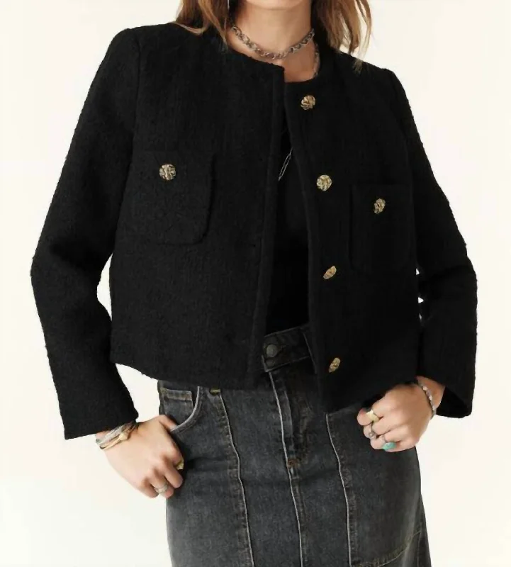 Classic Color Meredith Jacket In Noir