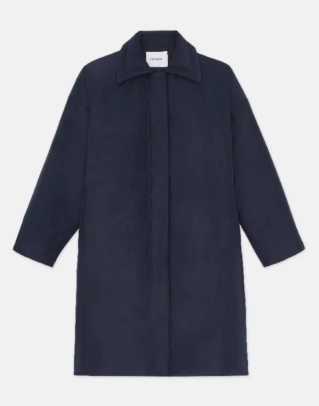Leisure Travel Micro Twill Quilted Down Oversized Coat