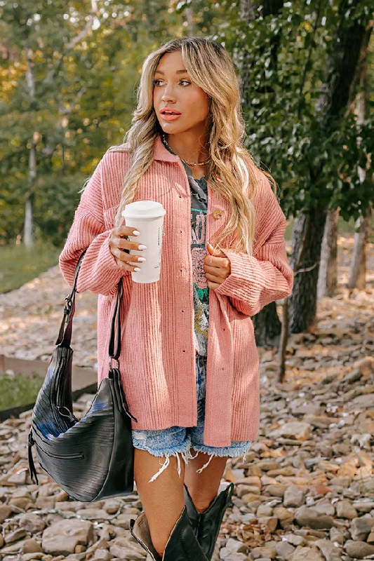 Boutique Recommendation Next One Up Knit Jacket In Blush