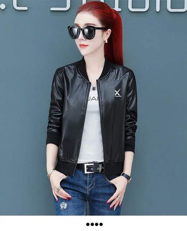 Modern Tailoring plus size oversize black PU Faux Leather Jackets women casual Loose autumn Zipper Wild Motor Biker Jacket 2020 Clothes Coat Modern Tailoring plus size oversize black PU Faux Leather Jackets women casual Loose autumn Zipper Wild Motor Biker Jacket 2020 Clothes Coat