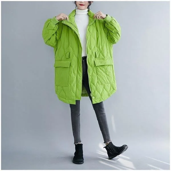 Age-reducing Style plus size thicken Cotton woman casual loose autumn winter jacket Coat clothes Age-reducing Style plus size thicken Cotton woman casual loose autumn winter jacket Coat clothes