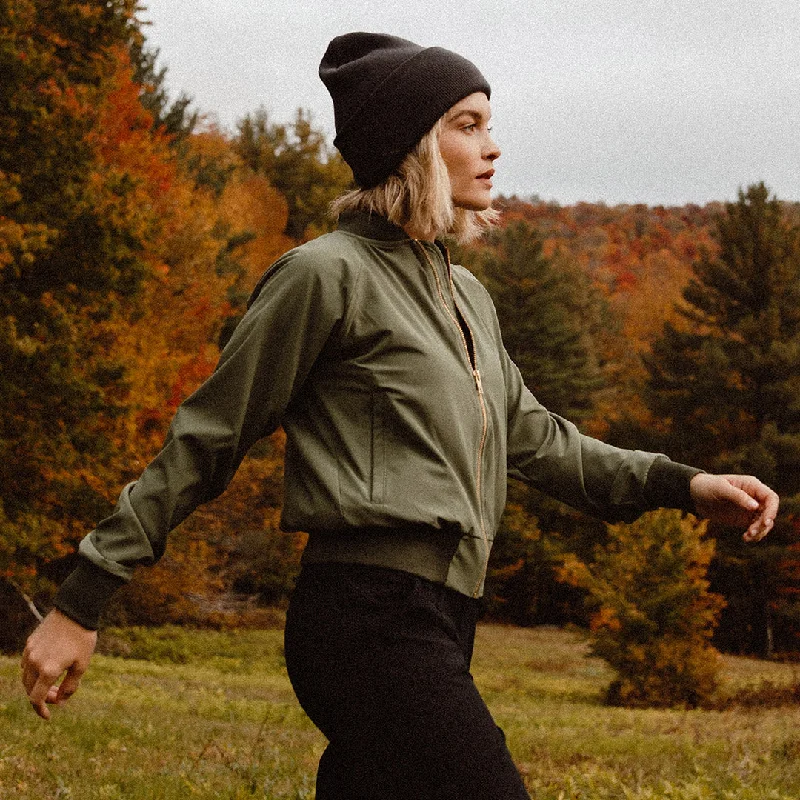 Cozy Fit Sage Bomber Jacket