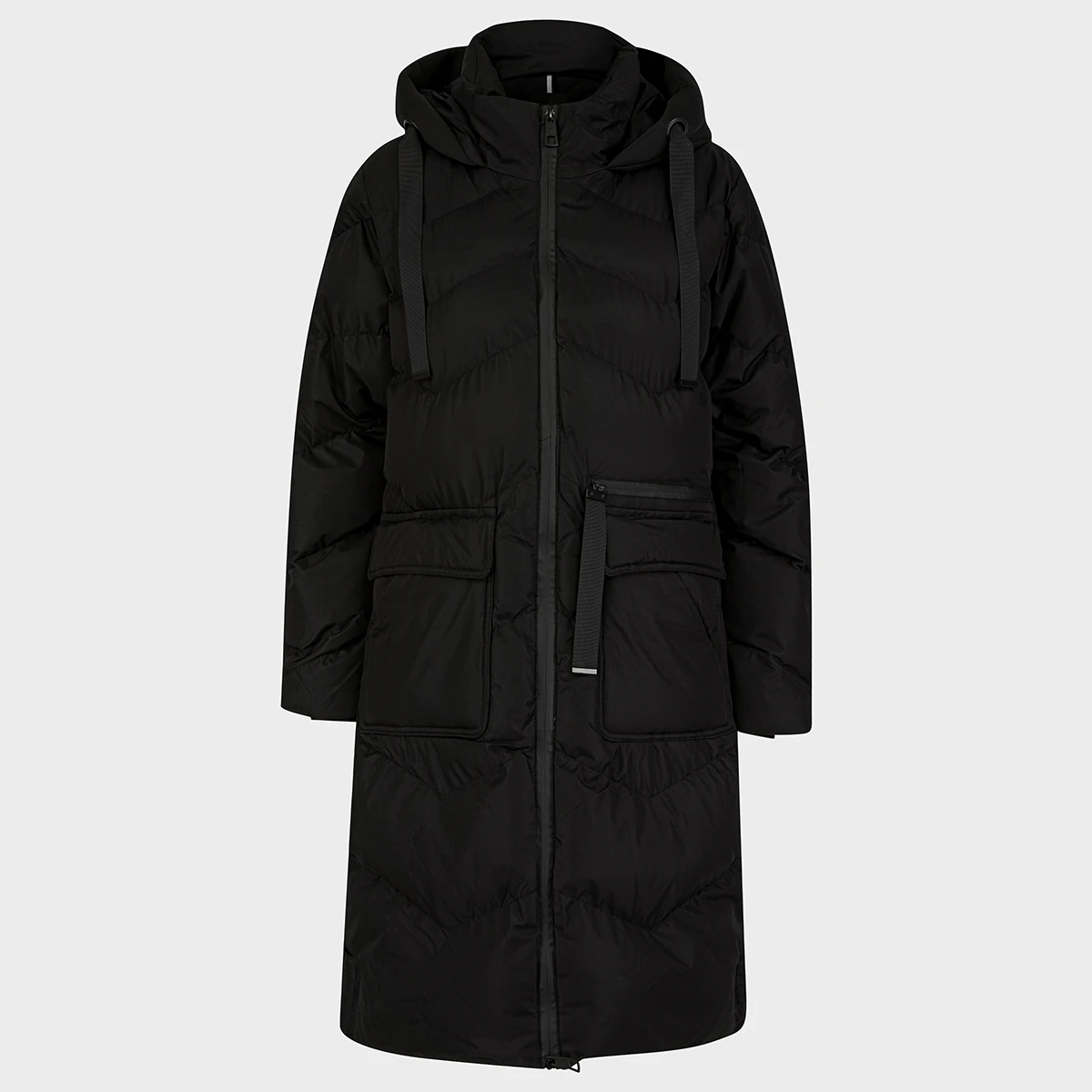 Eye-catching Personality Saint and Sinner Chevron Padded Coat