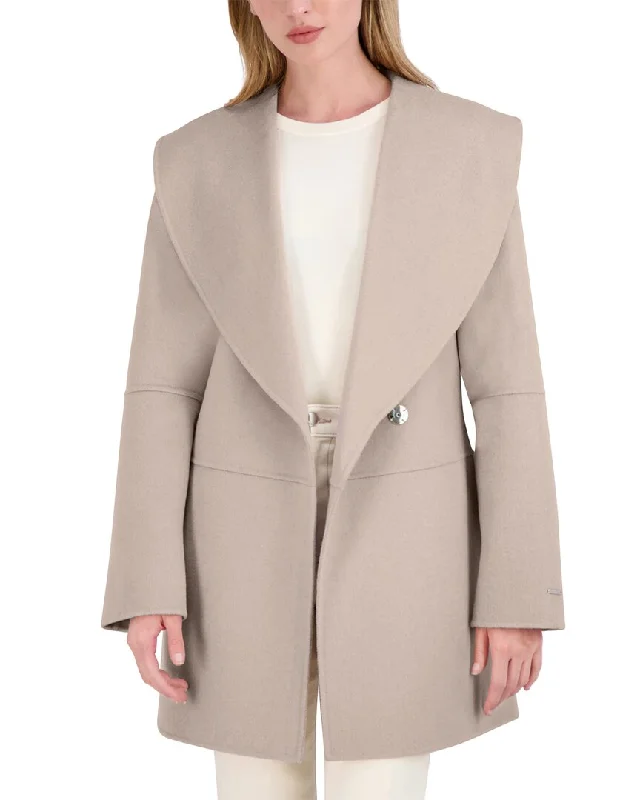 Casual And Casual Tahari Double Face Wool-Blend Coat