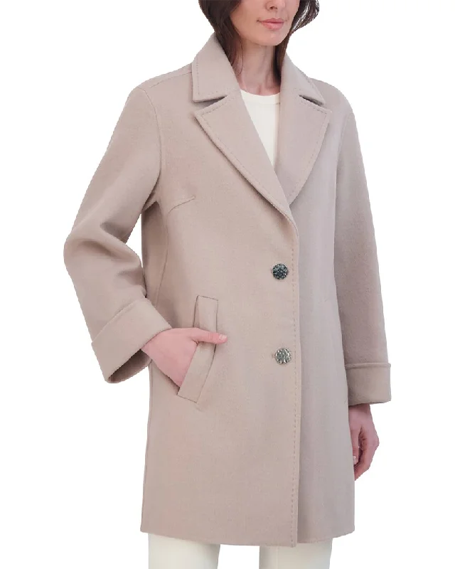 Elegant Tailoring Tahari Double Face Wool-Blend Coat