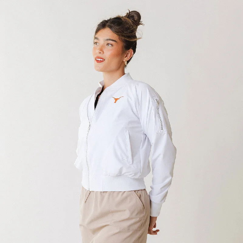 Soft Trends Texas Bomber Jacket, White