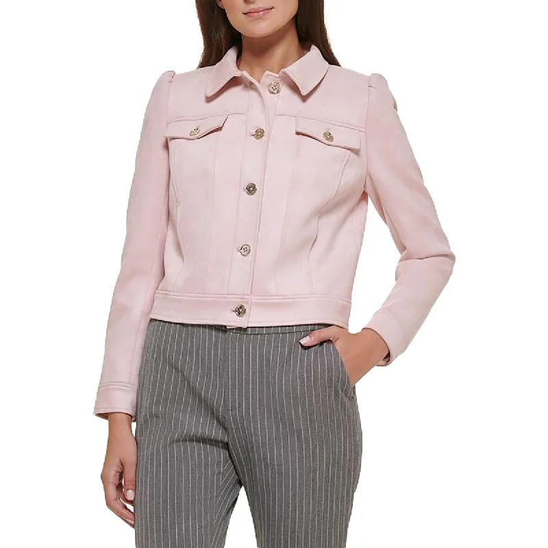 Advanced Customization Womens Faux Suede Office Soft Shell Jacket