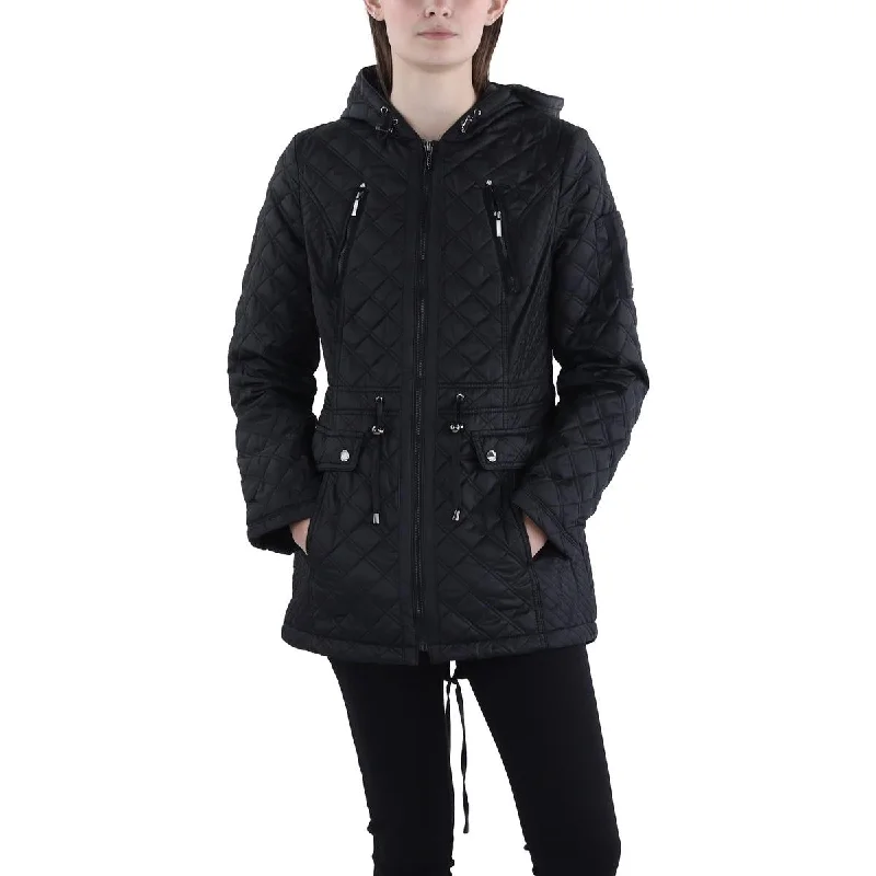 Avant-garde Design Womens Quilted Hooded Puffer Jacket