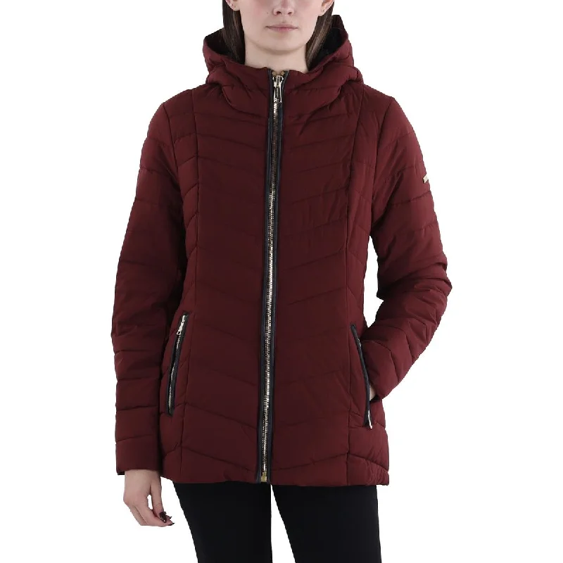 Fashion Expert Womens Quilted Hooded Puffer Jacket