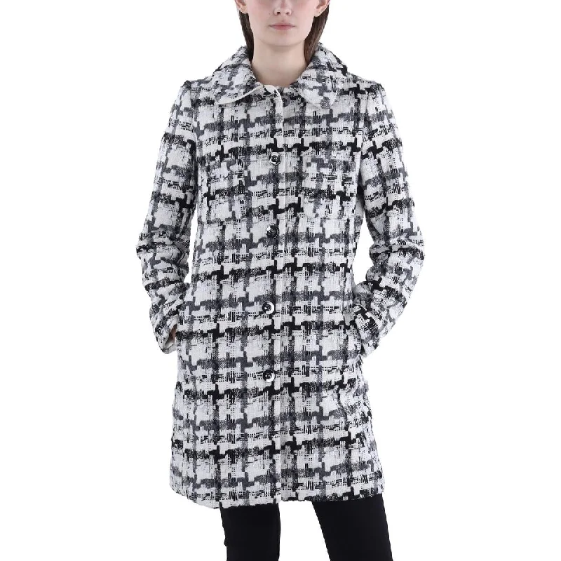 Trendy Wear Womens Tweed Midi Walker Coat