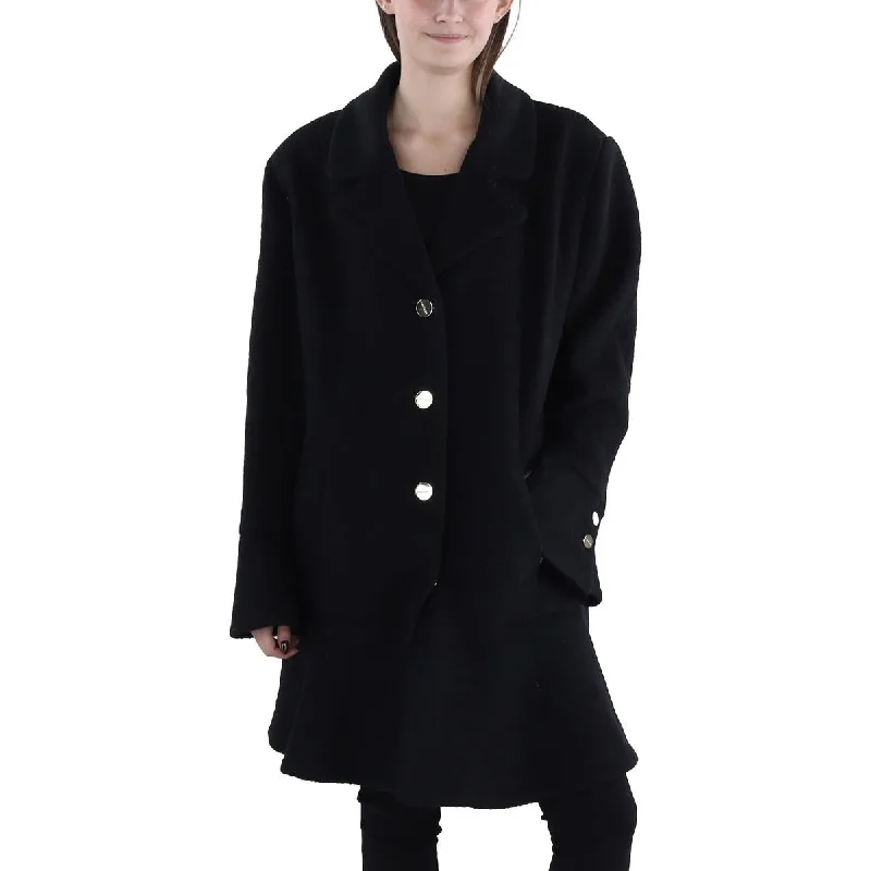 Bottom And Versatile Womens Wool Blend Long Wool Coat