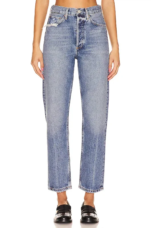 Chic Lounge 90's Crop Jeans In Hooked