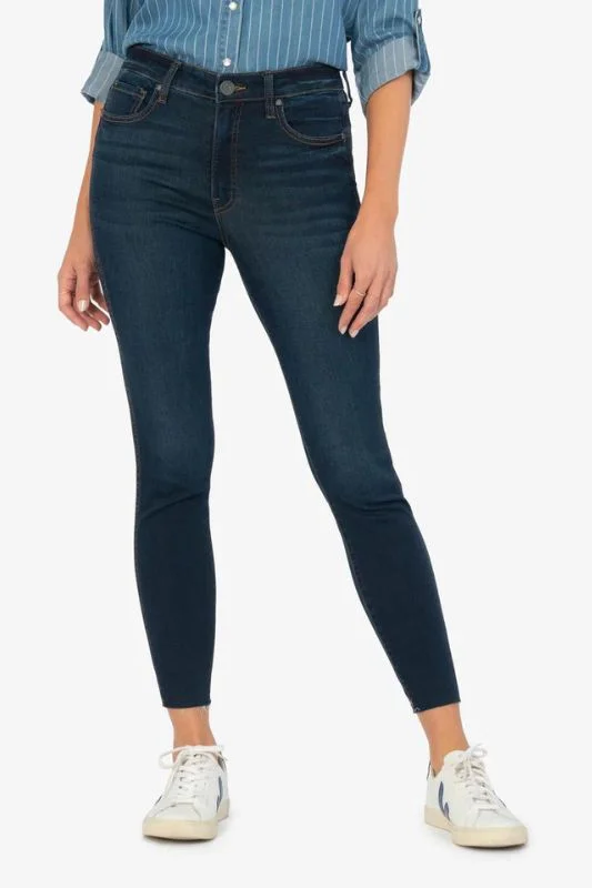Stylish Jackets Connie High Rise Fab Ab Ankle Skinny Raw Hem