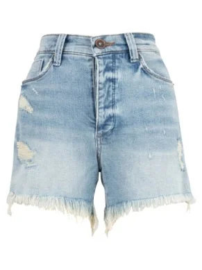 Fresh And Natural Delon Shorts Light Wash