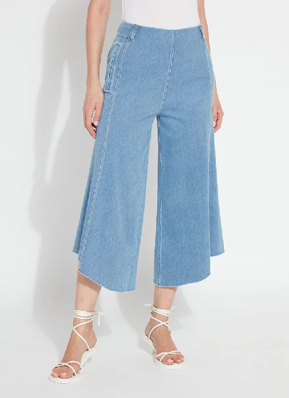 Simple Chic Echo Denim Culottes (23" Inseam)