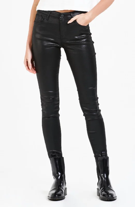 Classic Retro Gisele Coated Skinny Jean In Black