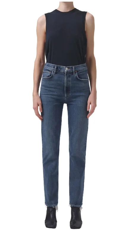 Innovative Design High Rise Stovepipe Jeans In Captivate