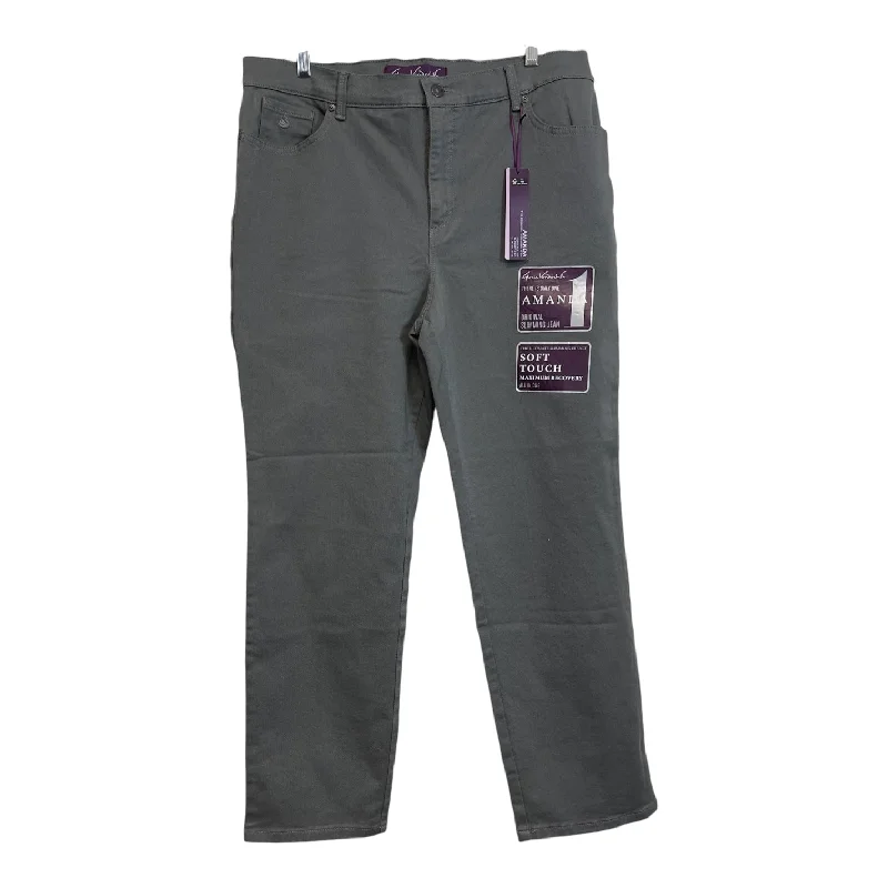 High-end Fashion Jeans Boot Cut By Gloria Vanderbilt In Grey, Size: 16