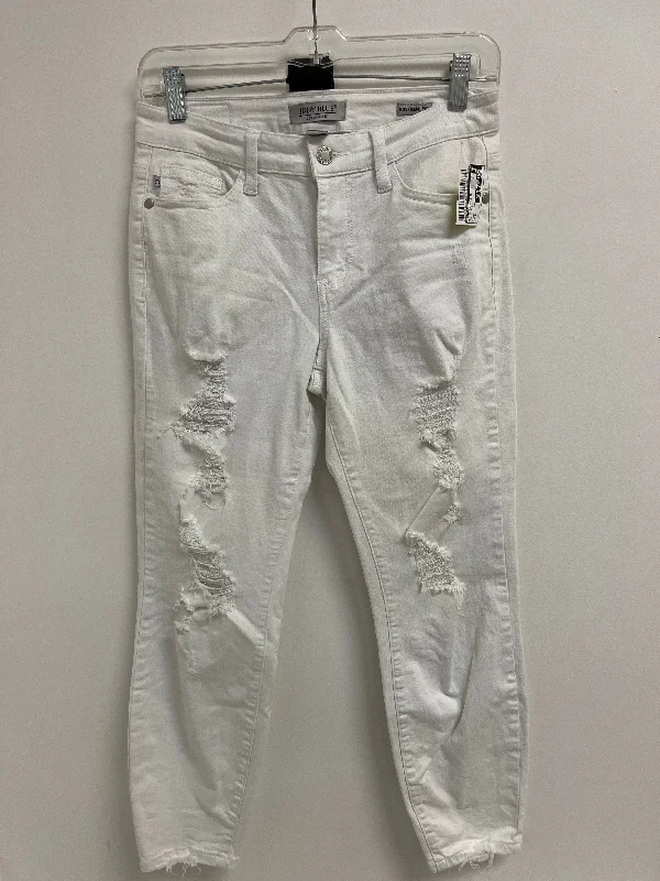 Fashionable Comfort Jeans Boyfriend By Judy Blue In White Denim, Size: 2