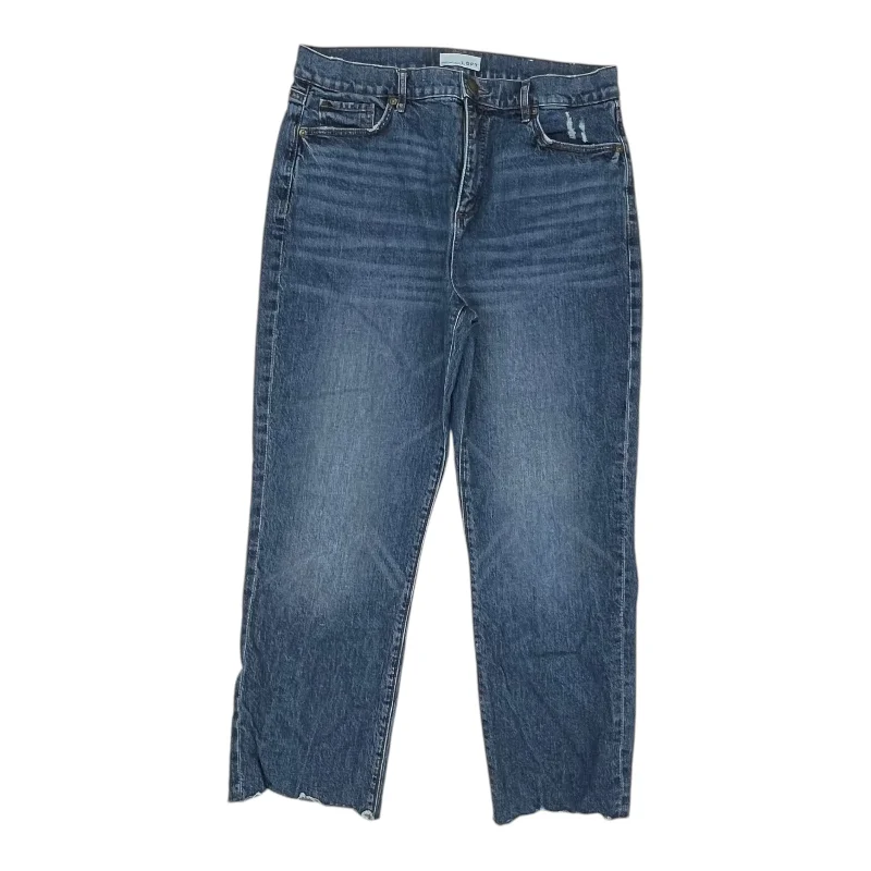End Of The Year Jeans Cropped By Loft In Blue Denim, Size:10