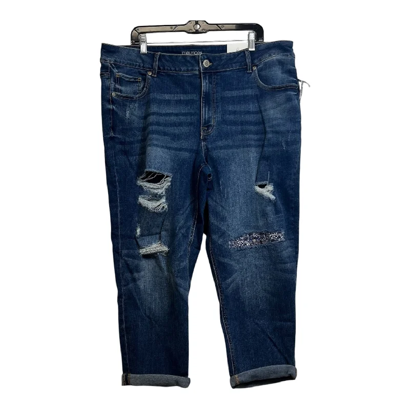 Simple Style Jeans Cropped By Maurices In Blue, Size: 22