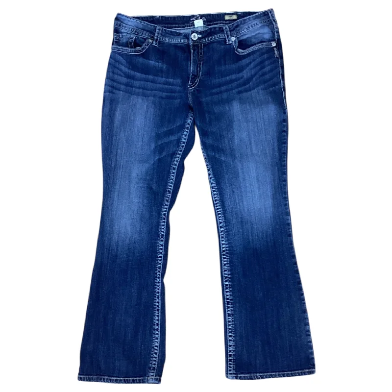 Editorial Design Jeans Designer By Silver In Blue Denim, Size: 20