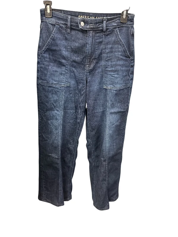 Integrated Design Jeans Flared By American Eagle In Blue Denim, Size: 8