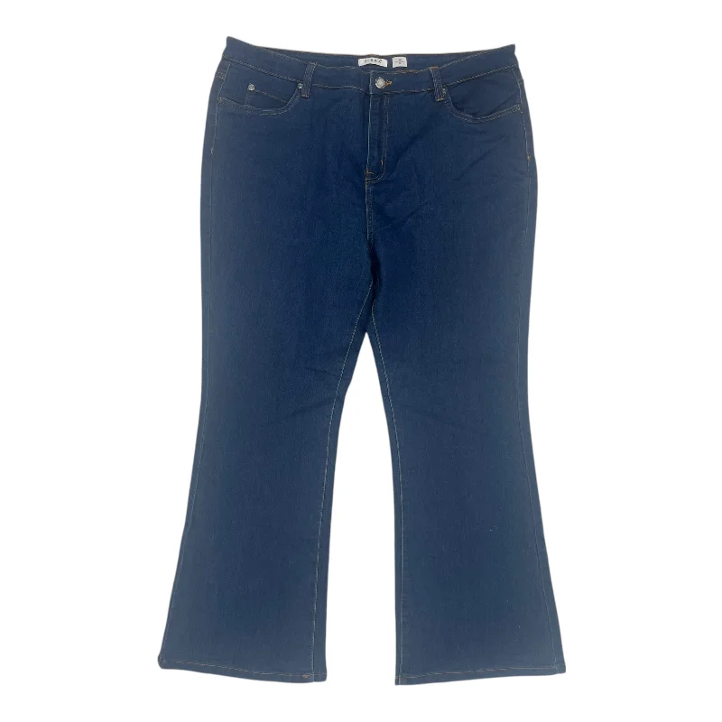 Warm Winter Series Jeans Flared By Serra In Blue Denim, Size:16