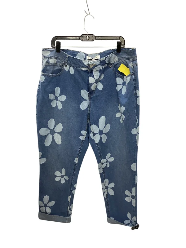 Stylish Fit Jeans Skinny By Cato In Blue Denim, Size: 16
