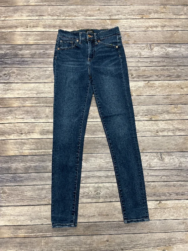 Minimal Style Jeans Skinny By Express In Blue Denim, Size: 0