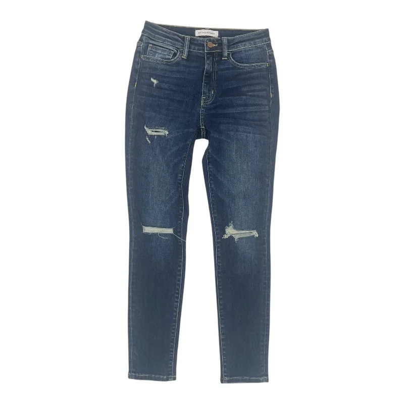Fashionable And Versatile Jeans Skinny By Flying Monkey In Blue Denim, Size:6