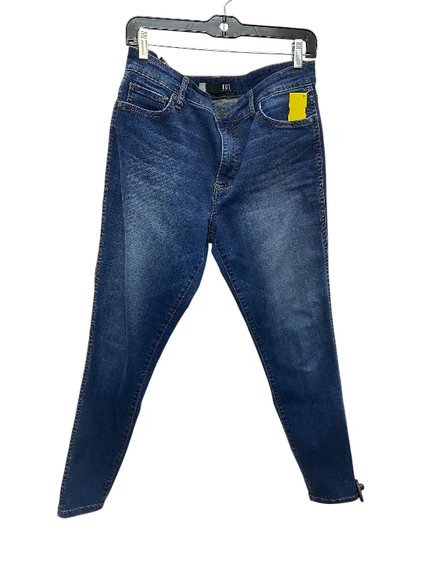 Versatile Comfort Jeans Skinny By Kut In Blue Denim, Size: 10