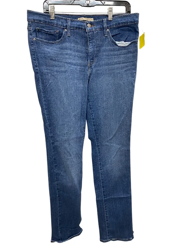 Trendy Dresses Jeans Skinny By Levis In Blue Denim, Size: 14