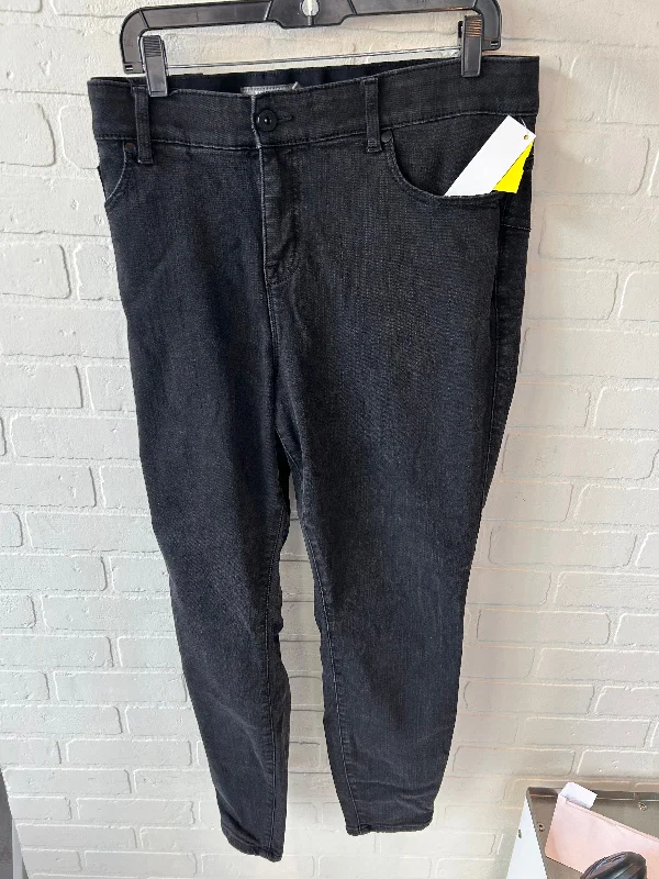 Stylish Comfort Jeans Skinny By Torrid In Black Denim, Size: 22